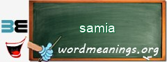 WordMeaning blackboard for samia